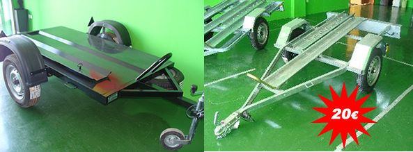 Alquiler remolques una moto desde 20 € Alquiler remolques una moto