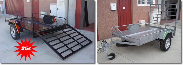 Alquiler remolques de QUAD desde 25 € Alquiler remolques quad